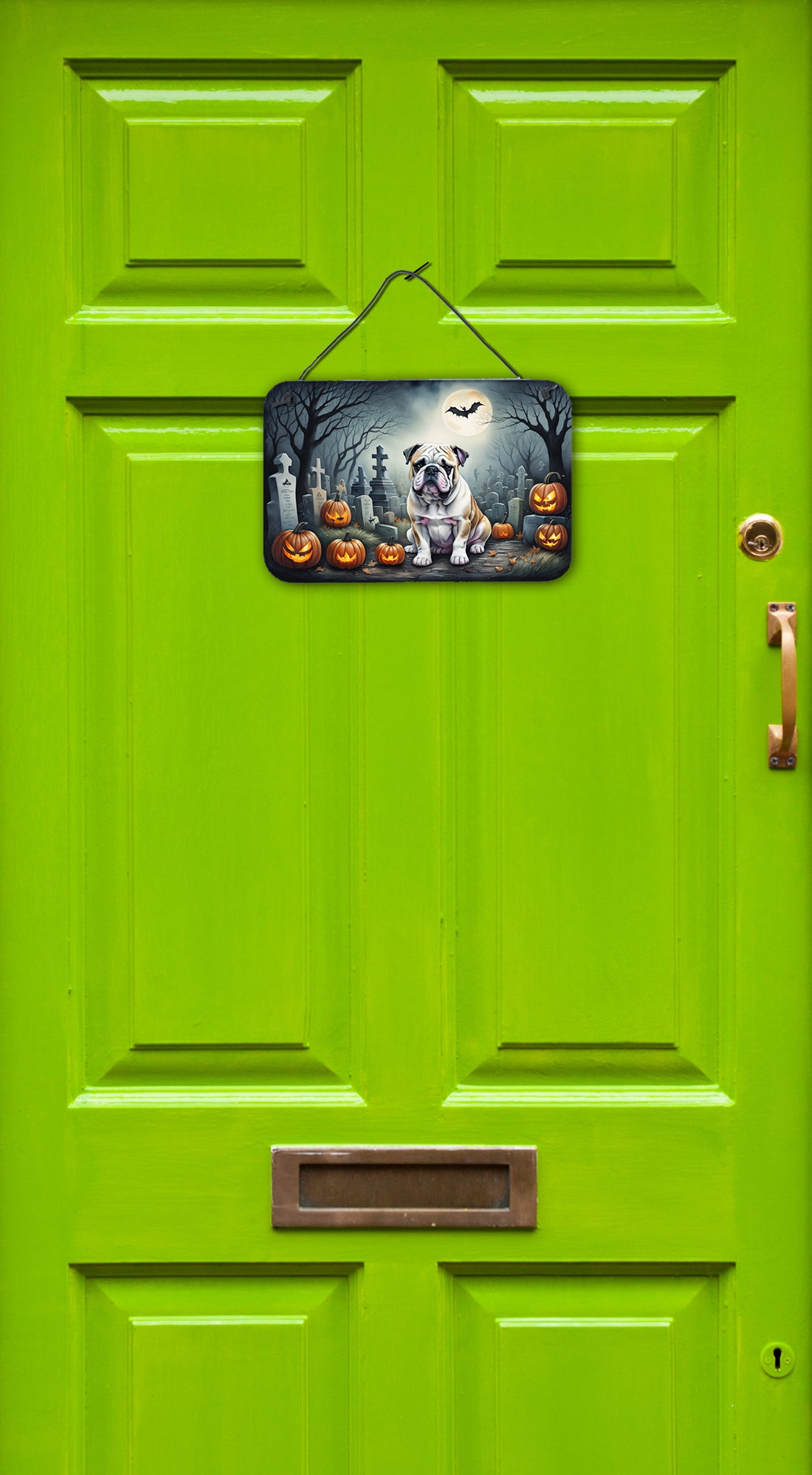 Buy this English Bulldog Spooky Halloween Wall or Door Hanging Prints