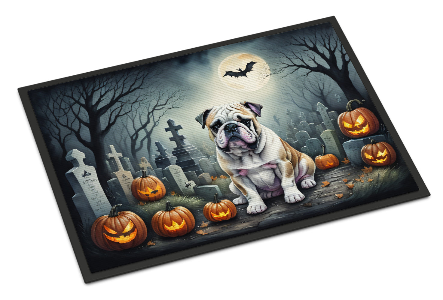 Buy this English Bulldog Spooky Halloween Doormat 18x27