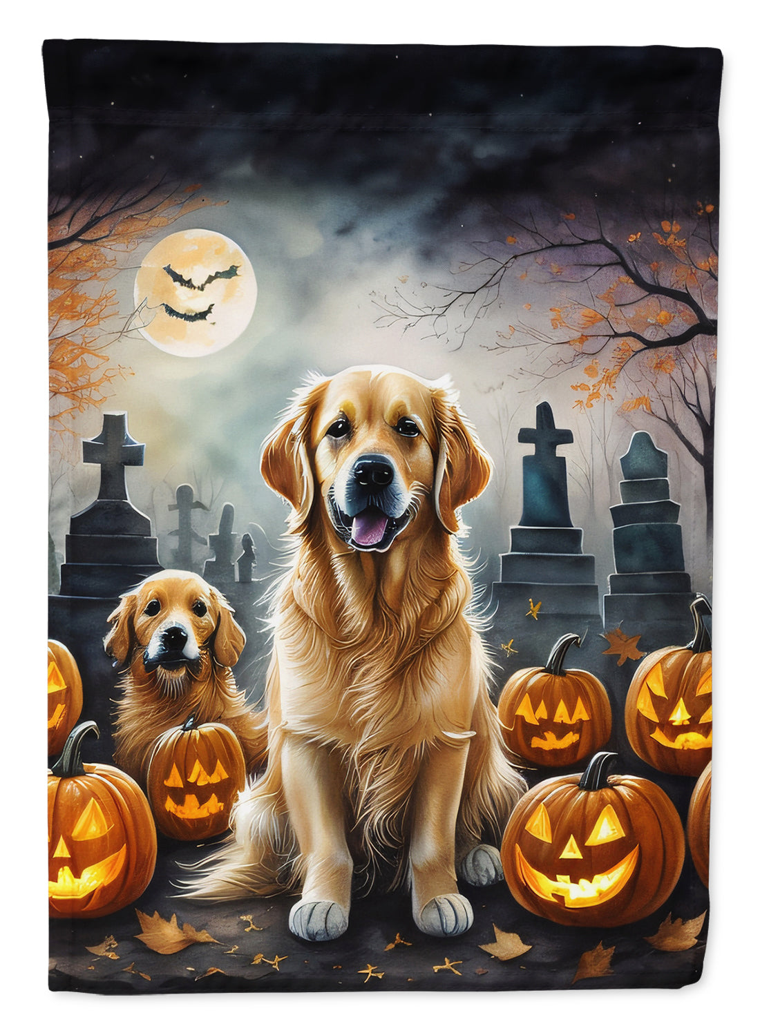 Buy this Golden Retriever Spooky Halloween Garden Flag