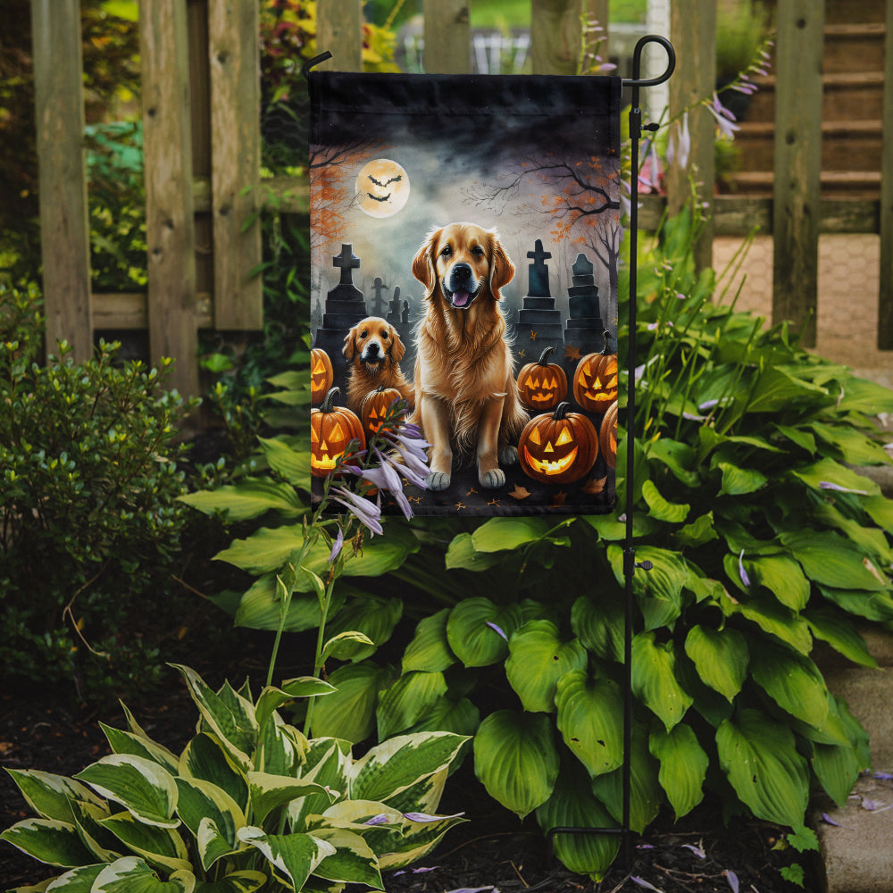 Golden Retriever Spooky Halloween Garden Flag