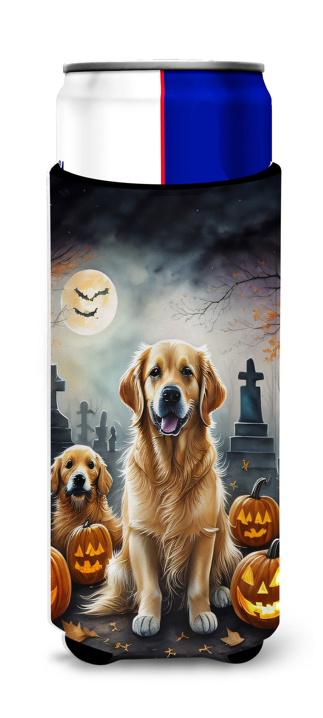 Buy this Golden Retriever Spooky Halloween Hugger for Ultra Slim Cans