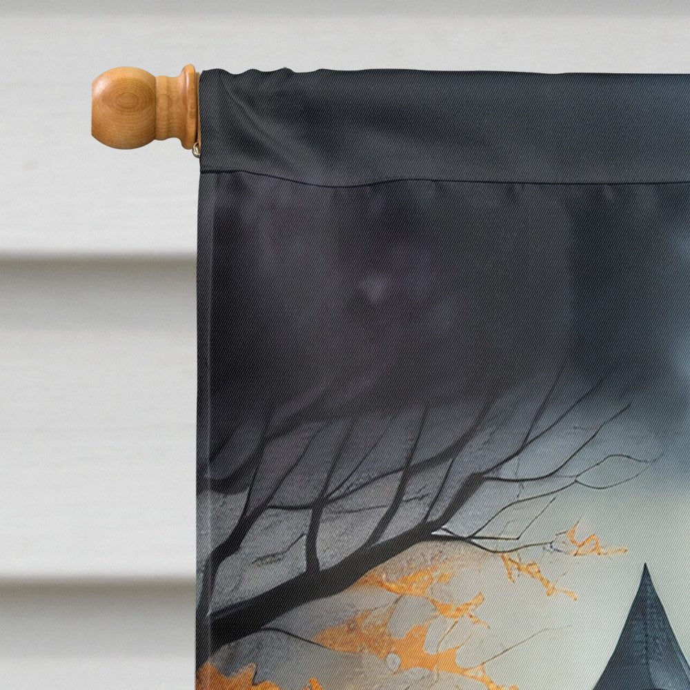 Golden Retriever Spooky Halloween House Flag