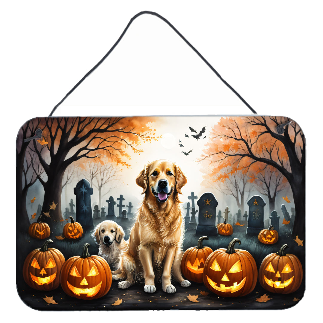 Buy this Golden Retriever Spooky Halloween Wall or Door Hanging Prints