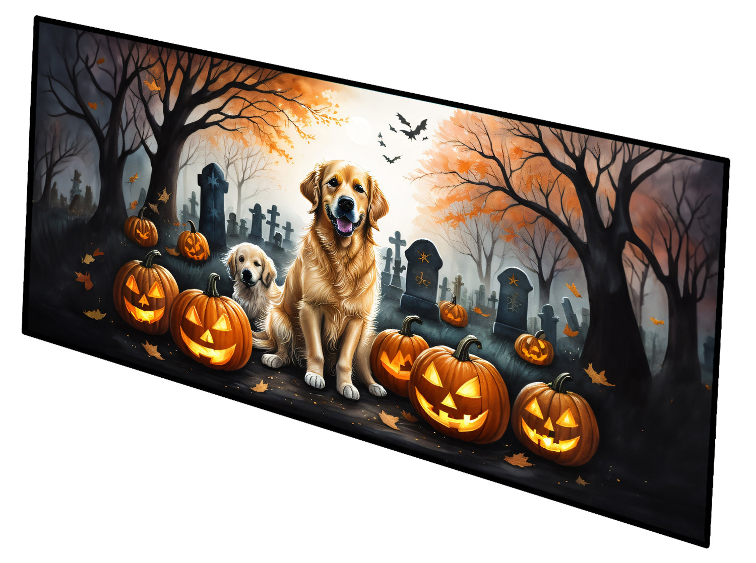 Buy this Golden Retriever Spooky Halloween Runner Mat 28x58