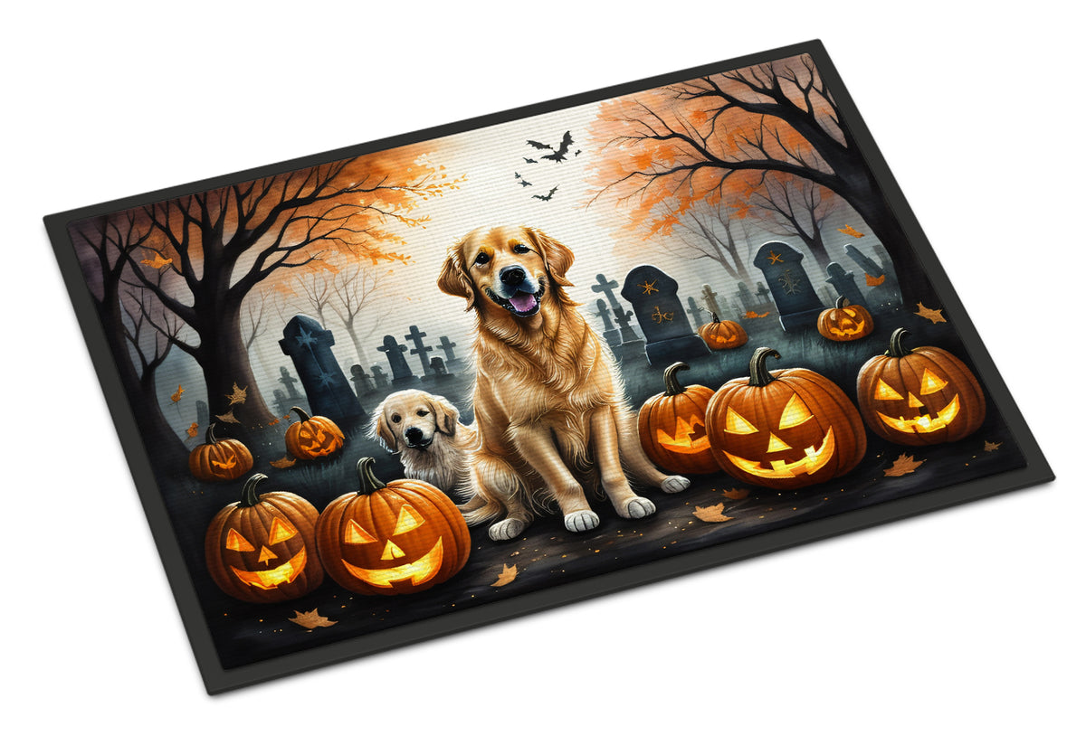 Buy this Golden Retriever Spooky Halloween Indoor or Outdoor Mat 24x36