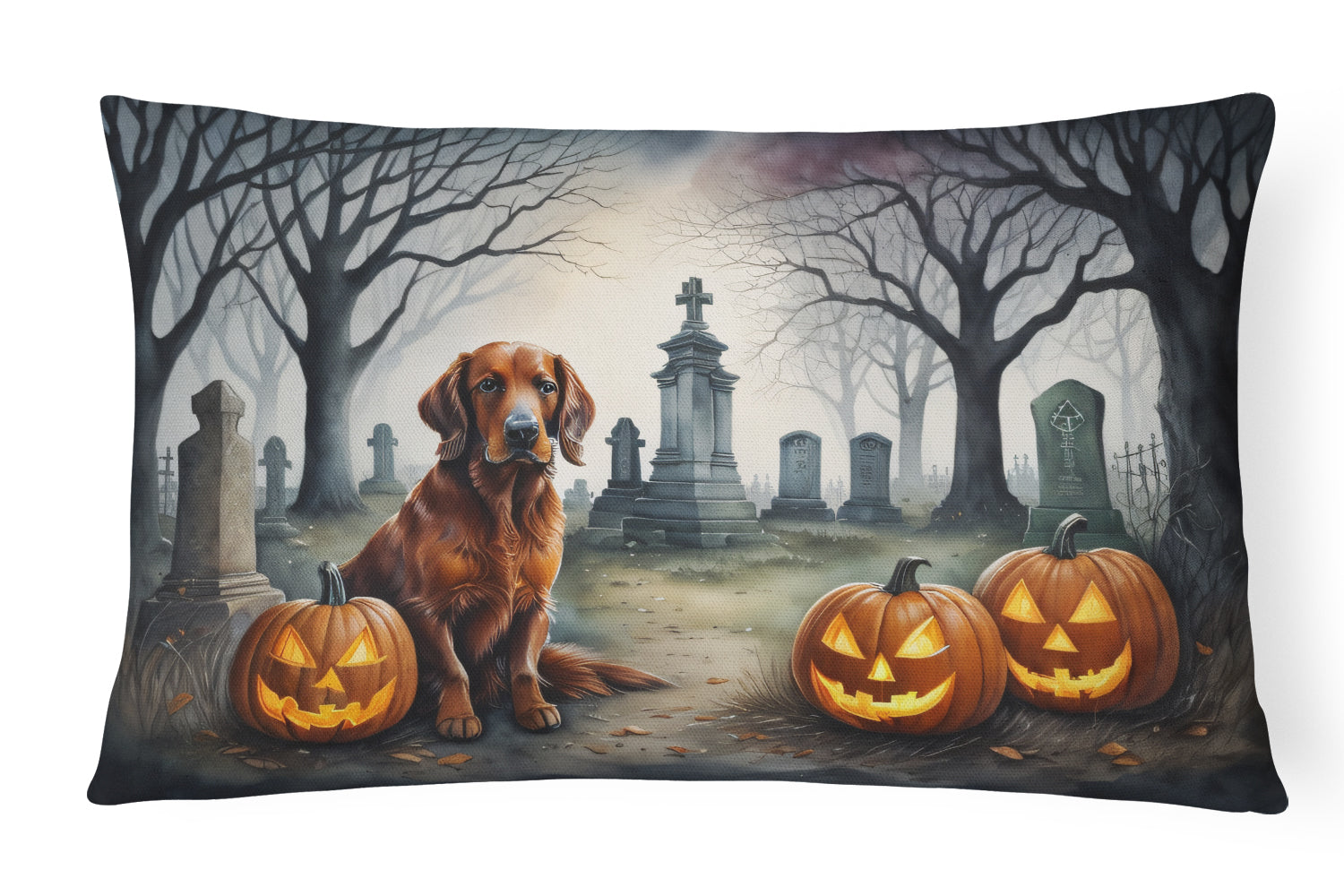 Buy this Irish Setter Spooky Halloween Fabric Decorative Pillow