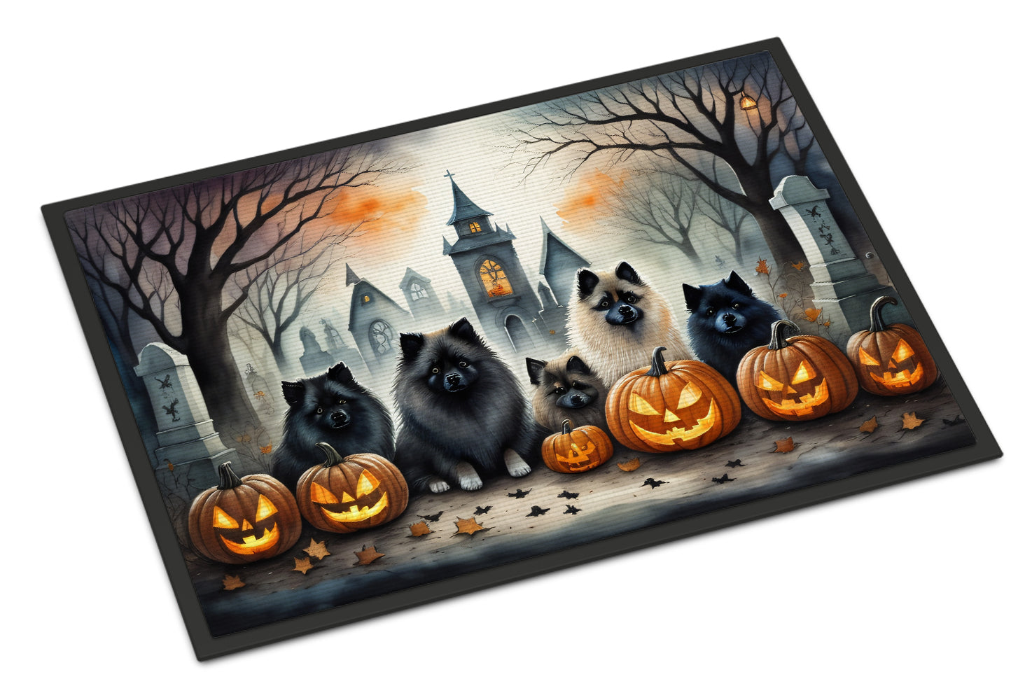 Buy this Keeshond Spooky Halloween Indoor or Outdoor Mat 24x36