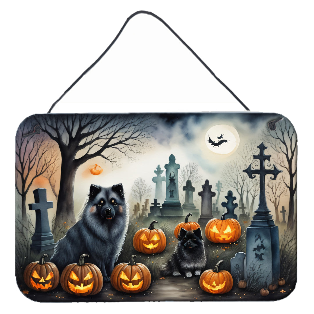 Buy this Keeshond Spooky Halloween Wall or Door Hanging Prints