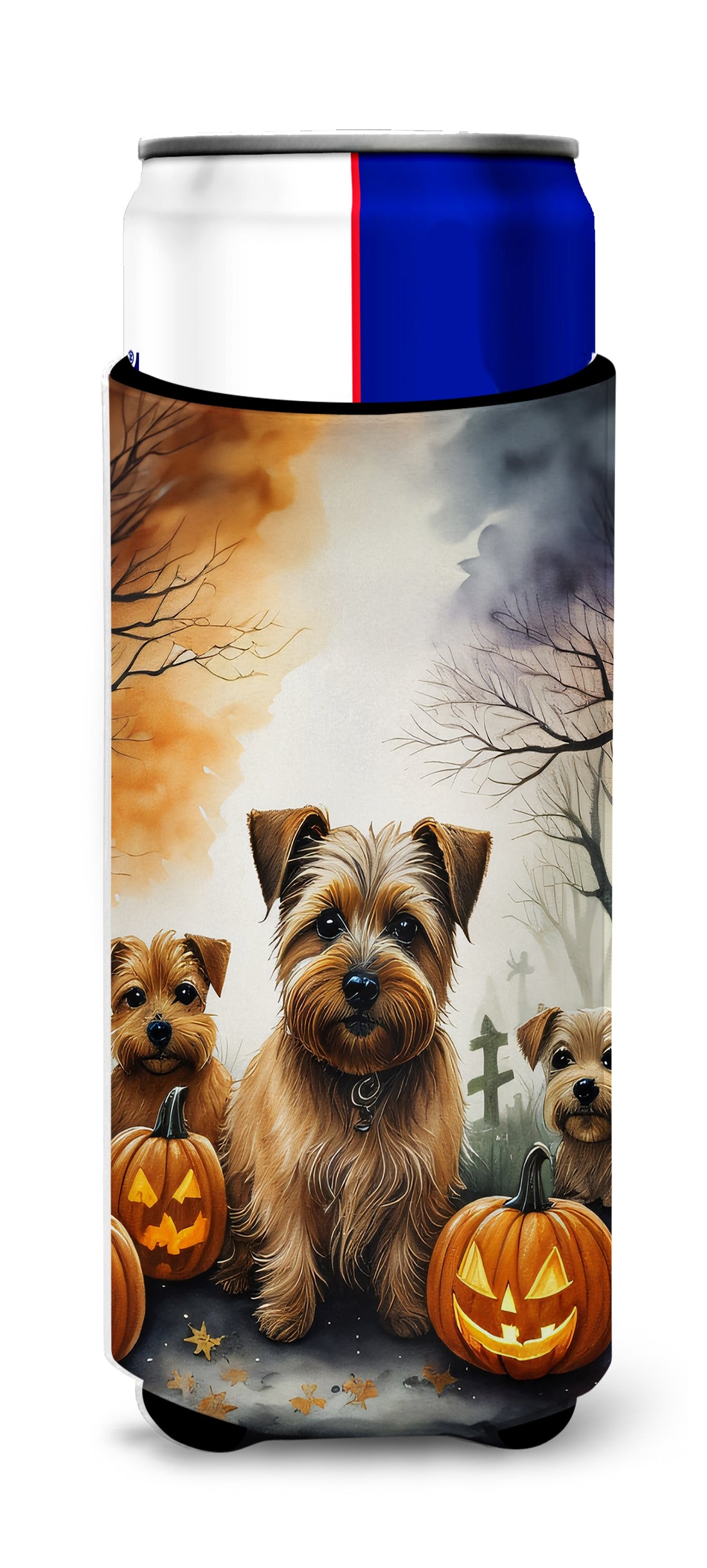 Buy this Norfolk Terrier Spooky Halloween Hugger for Ultra Slim Cans