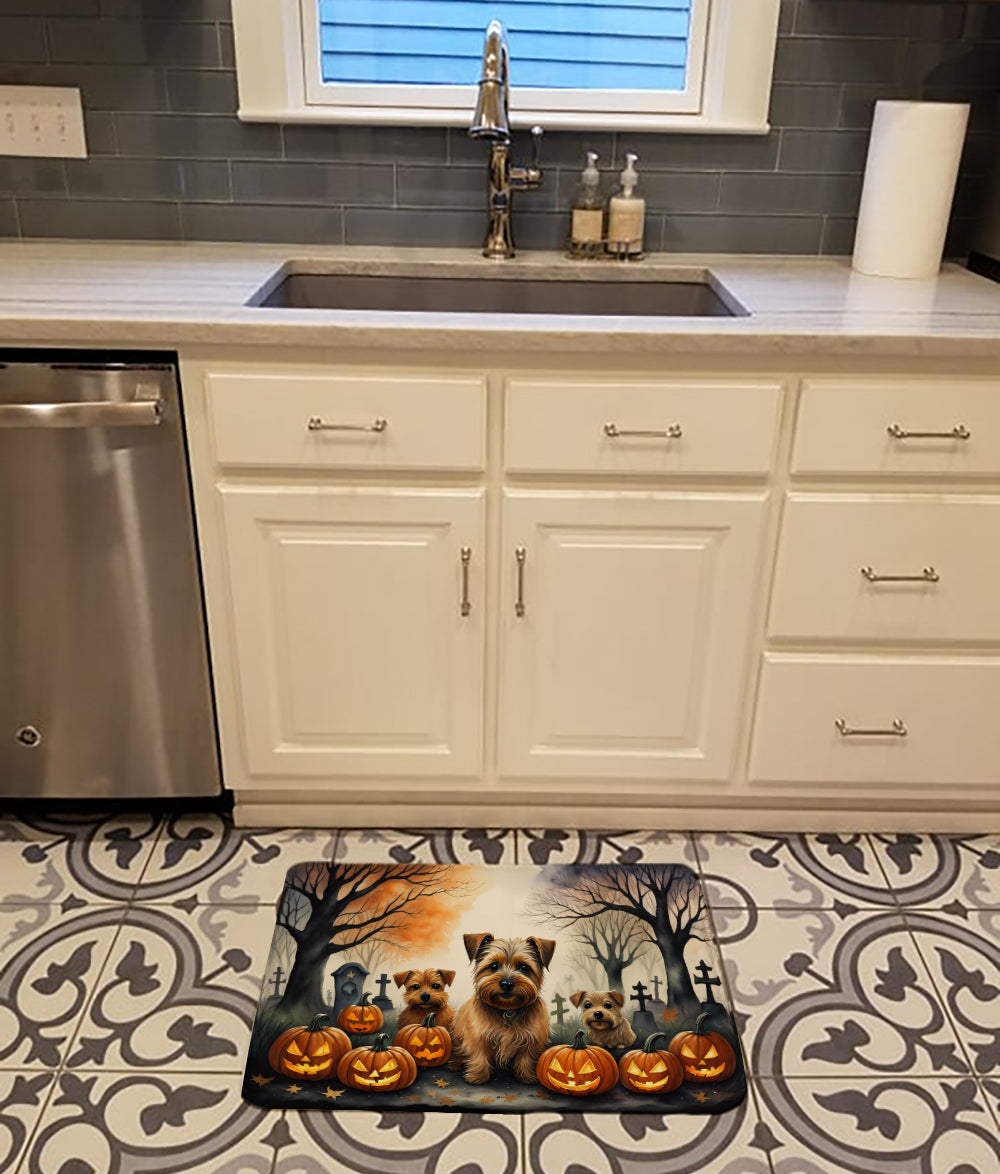 Norfolk Terrier Spooky Halloween Memory Foam Kitchen Mat  the-store.com.