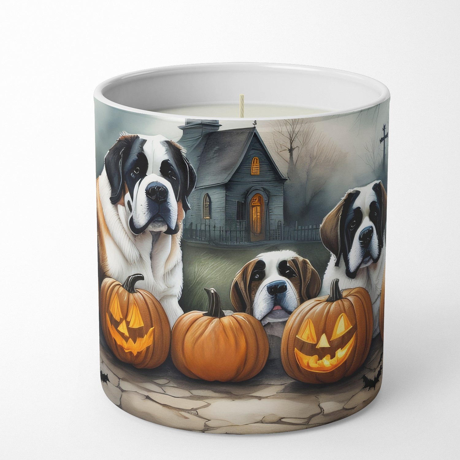 Saint Bernard Spooky Halloween Decorative Soy Candle