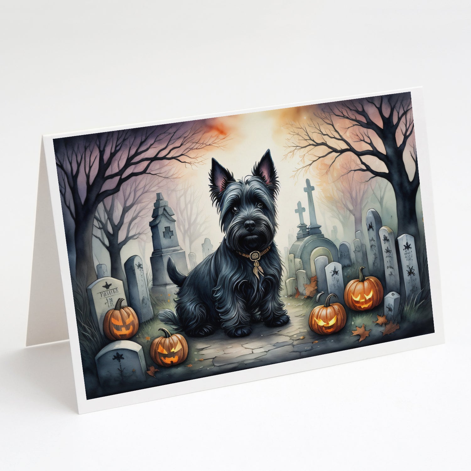 Buy this Scottish Terrier Spooky Halloween Greeting Cards and Envelopes Pack of 8