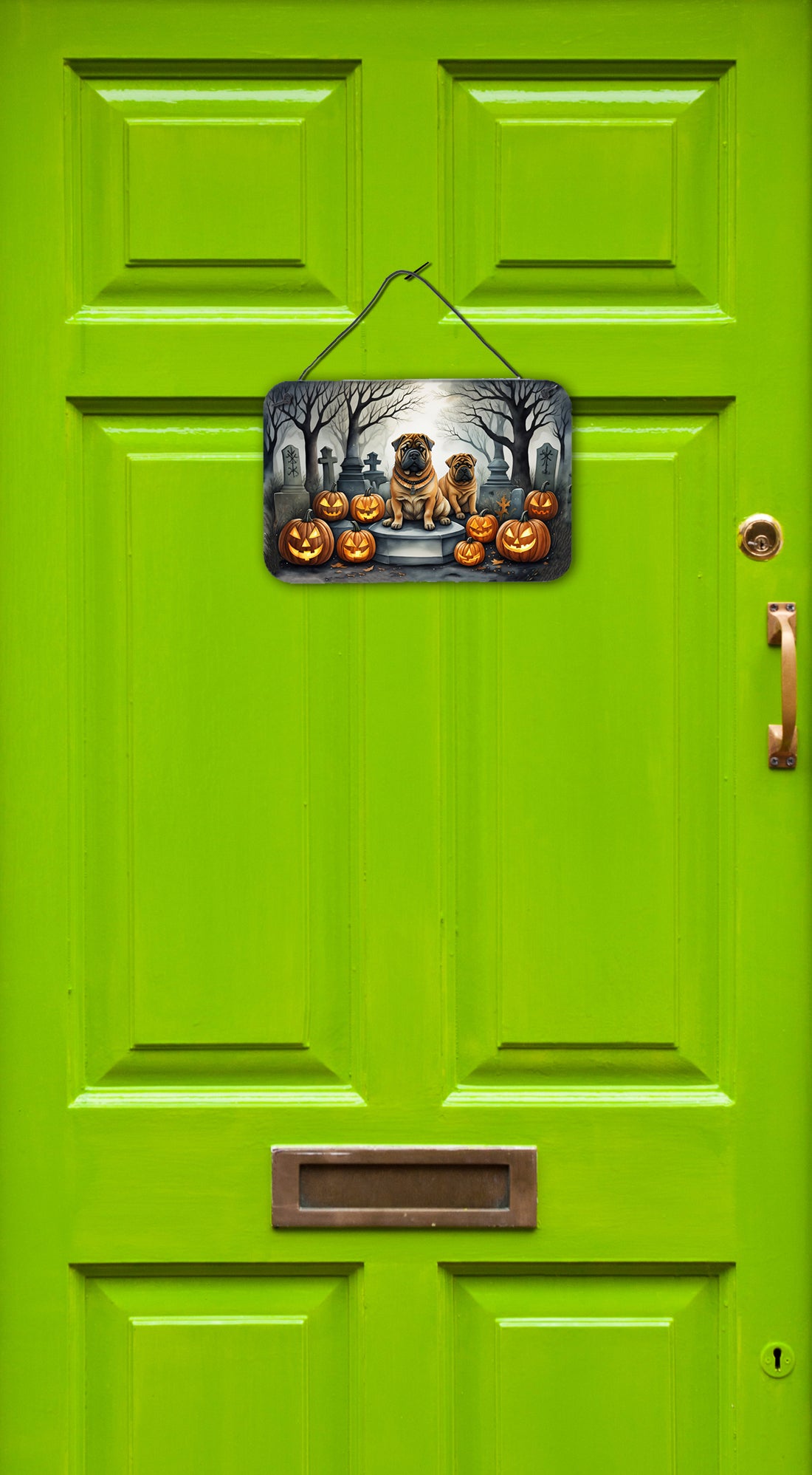 Shar Pei Spooky Halloween Wall or Door Hanging Prints  the-store.com.