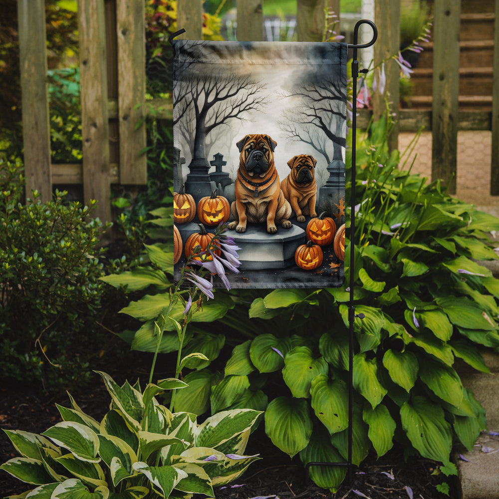 Buy this Shar Pei Spooky Halloween Garden Flag