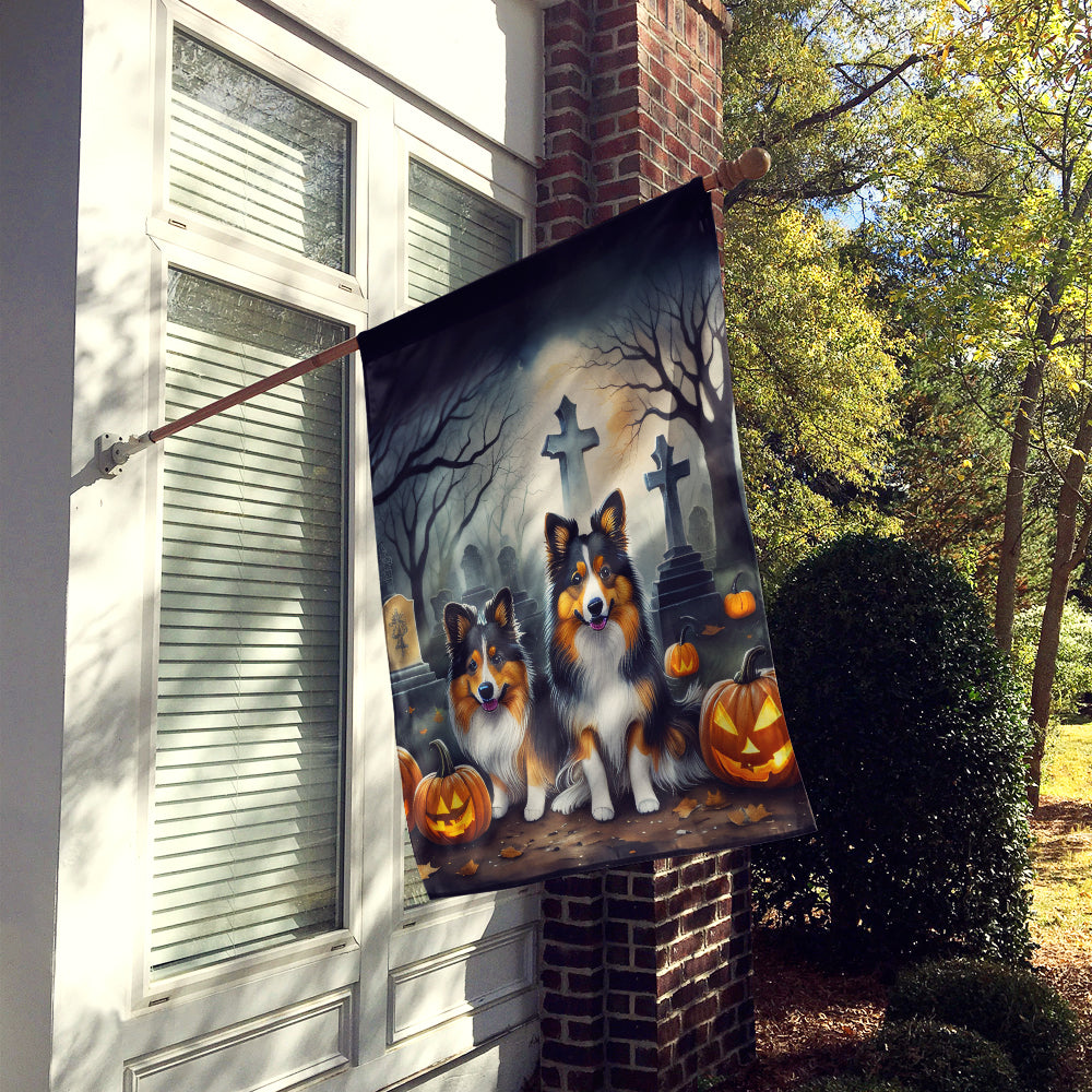 Buy this Sheltie Spooky Halloween House Flag