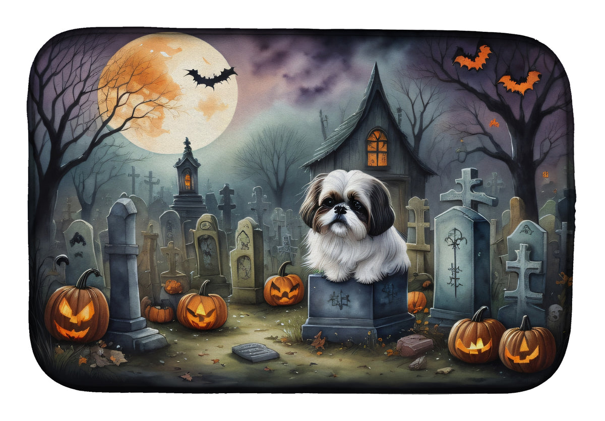 Buy this Shih Tzu Spooky Halloween Dish Drying Mat