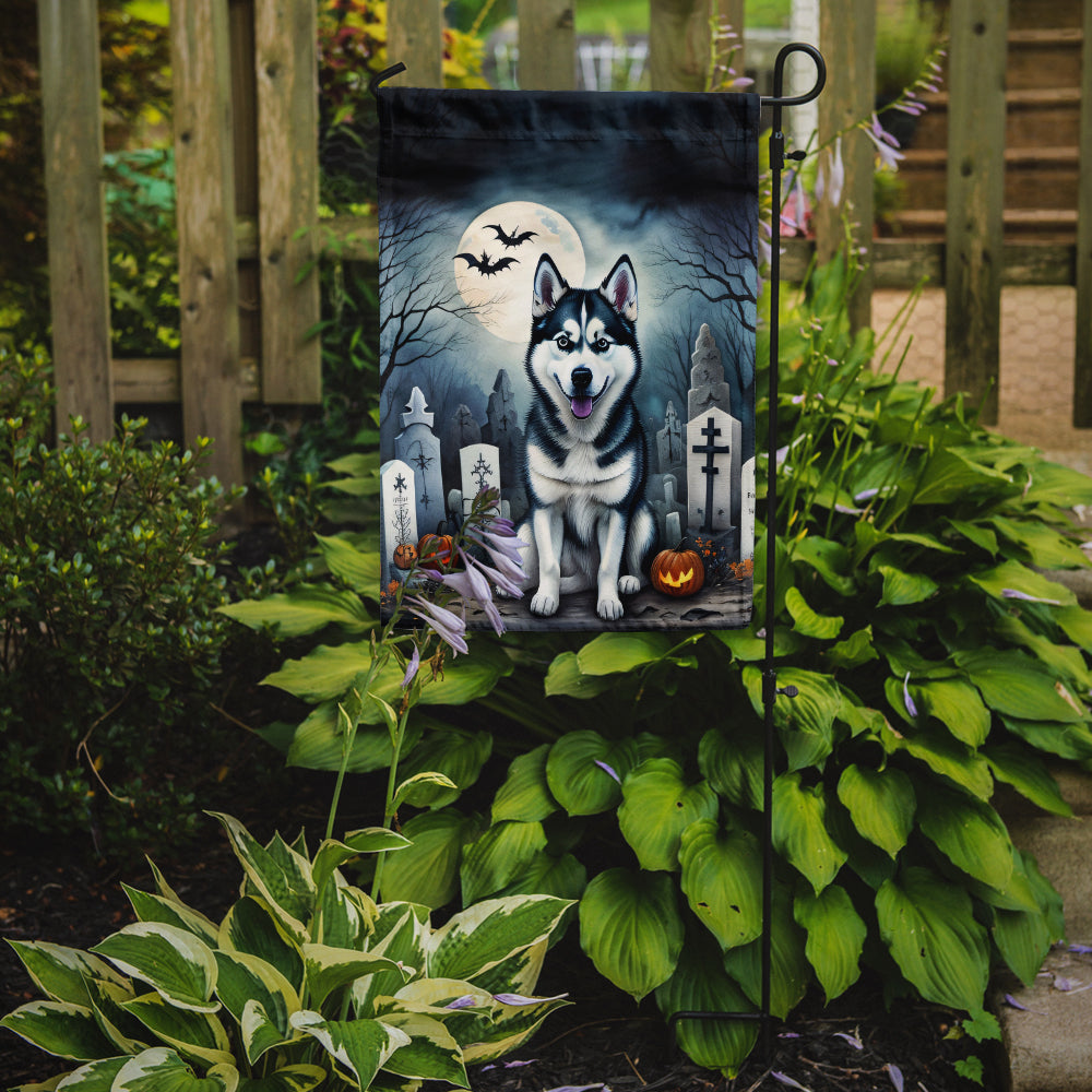 Siberian Husky Spooky Halloween Garden Flag  the-store.com.