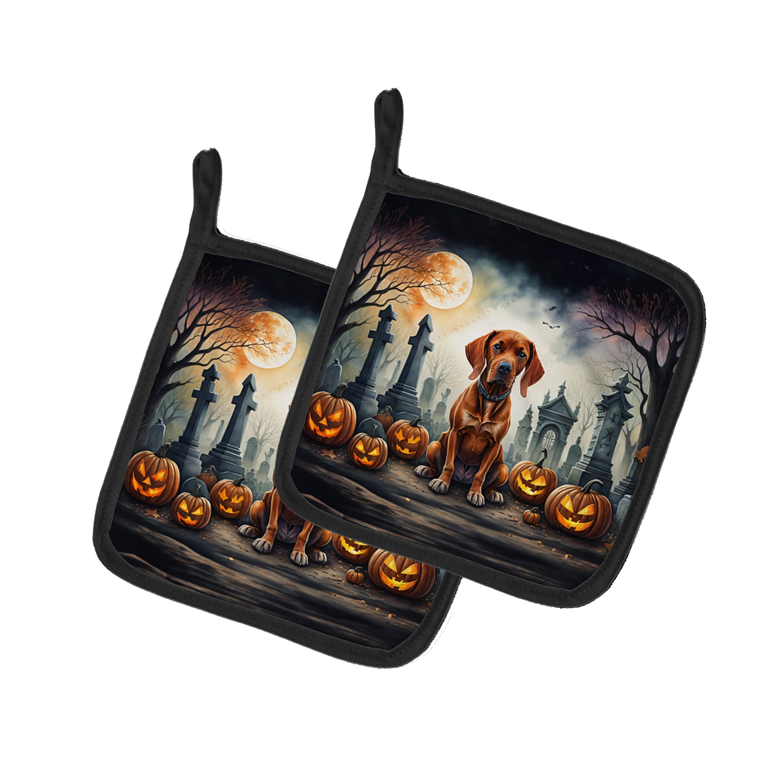 Buy this Vizsla Spooky Halloween Pair of Pot Holders