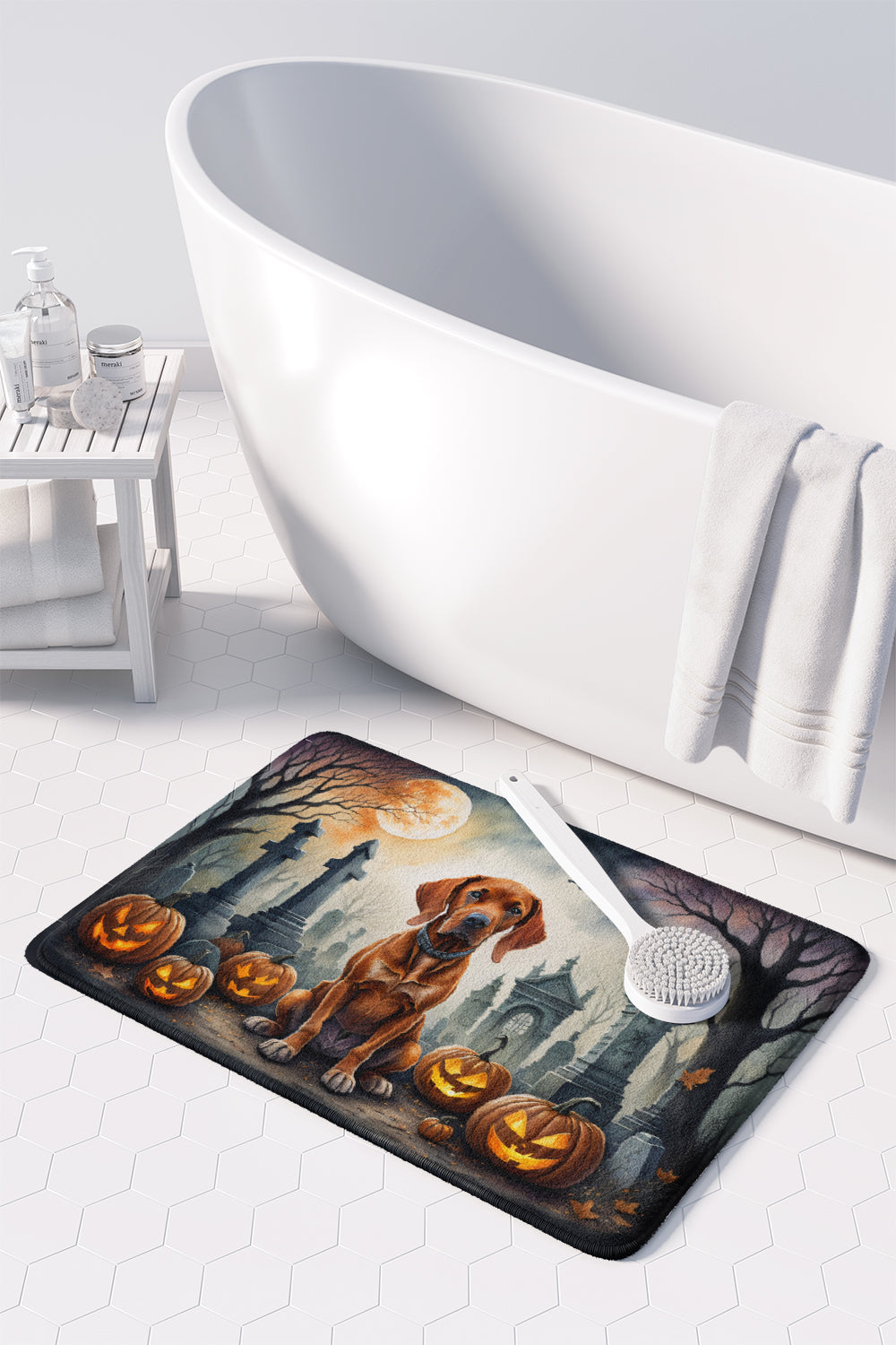 Vizsla Spooky Halloween Memory Foam Kitchen Mat