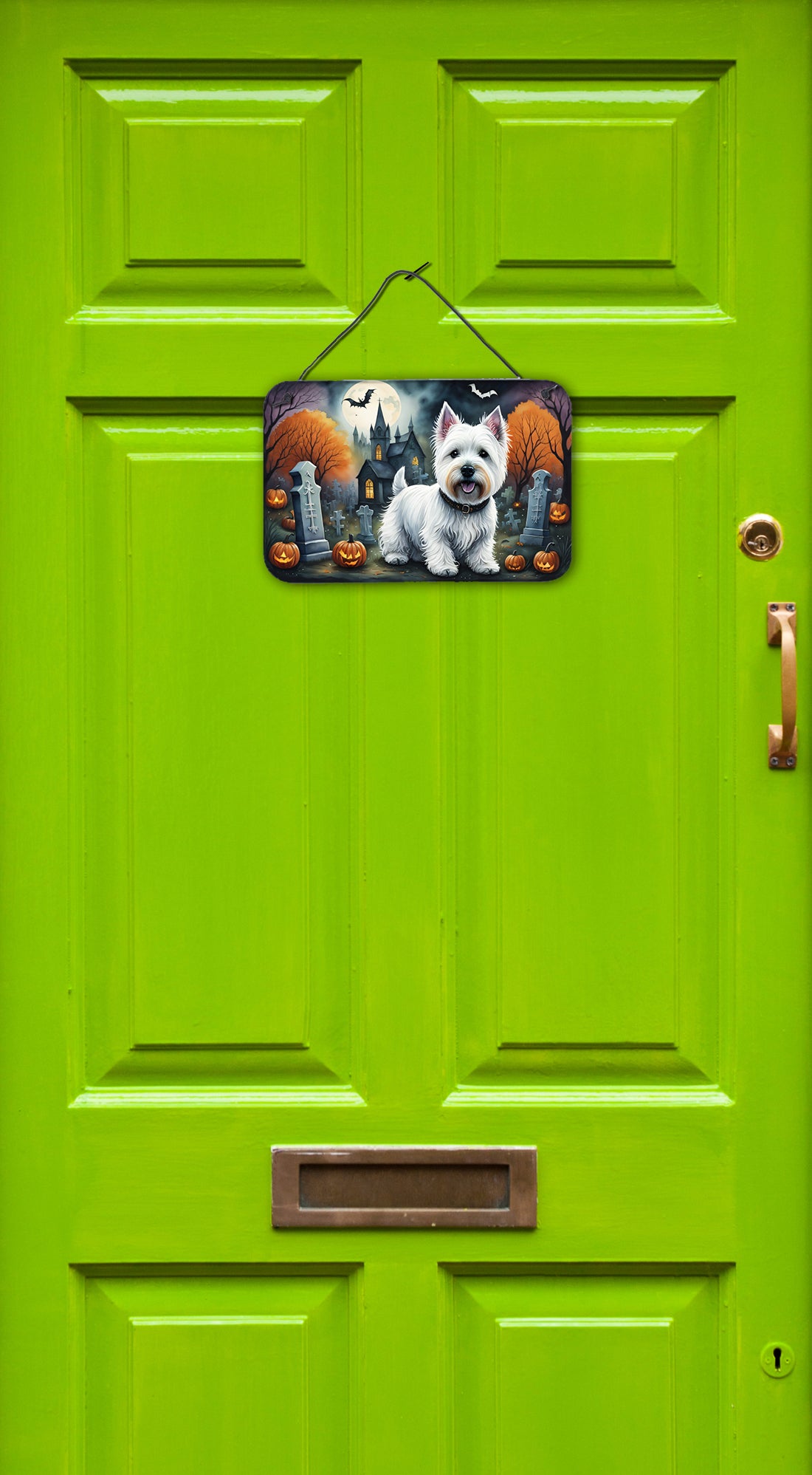 Westie Spooky Halloween Wall or Door Hanging Prints  the-store.com.