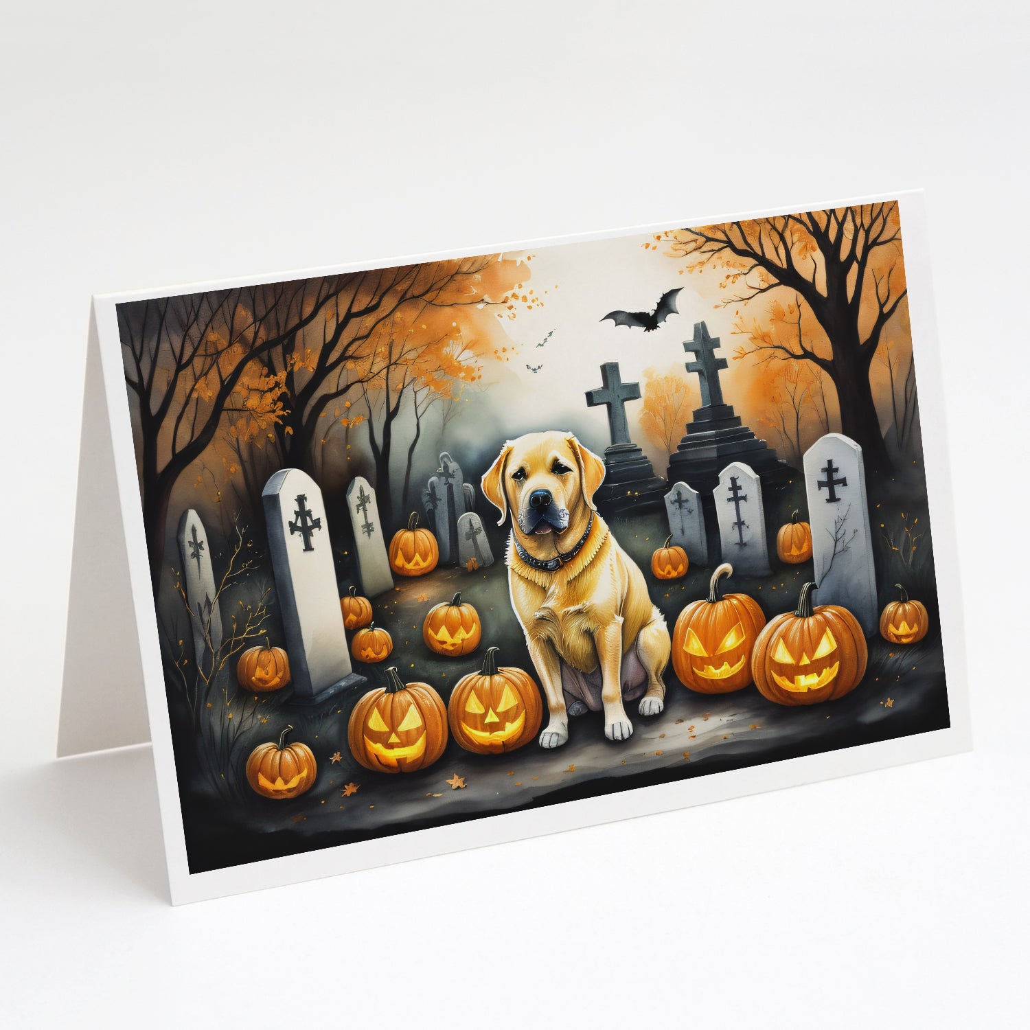 Buy this Yellow Labrador Retriever Spooky Halloween Greeting Cards and Envelopes Pack of 8