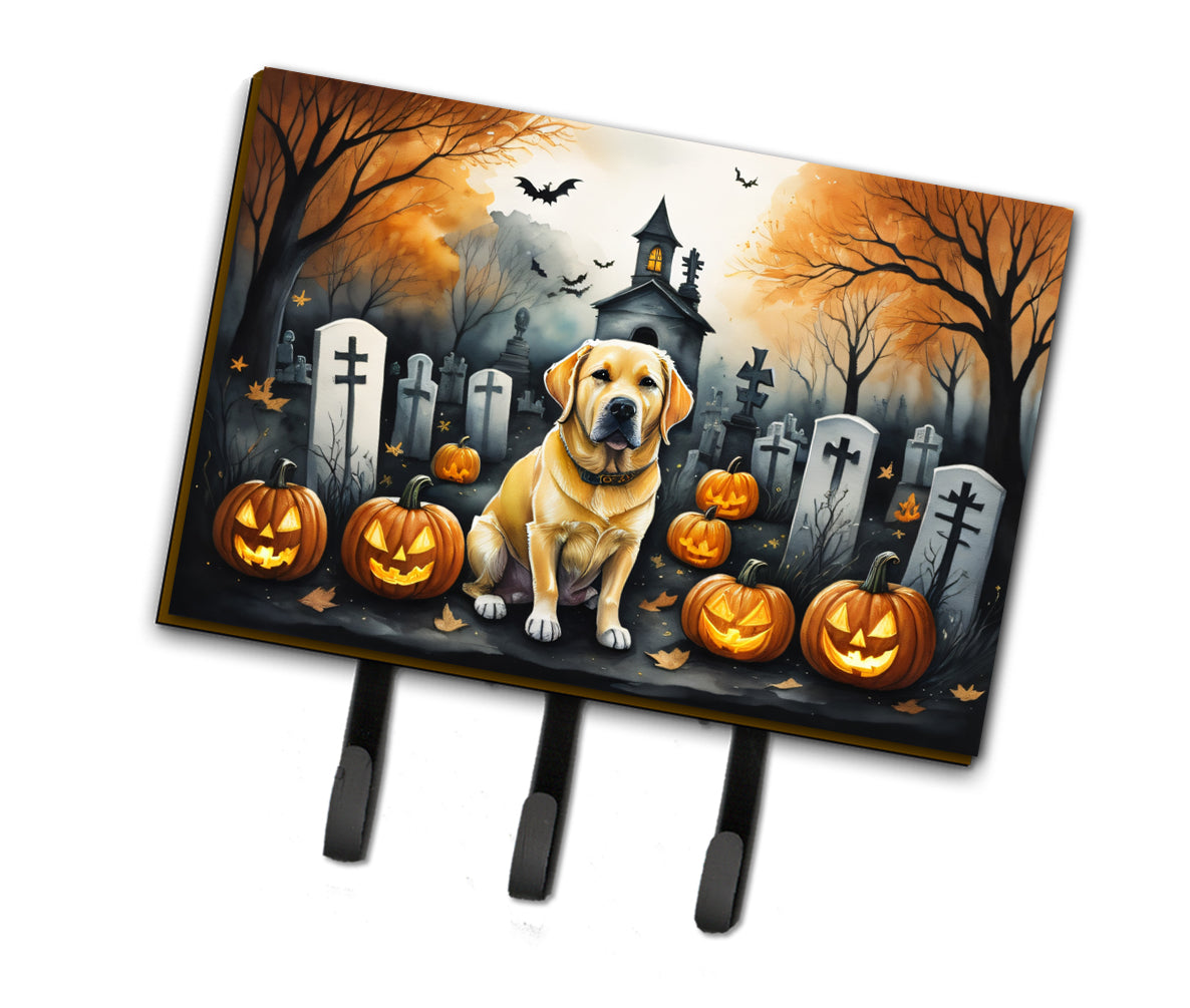 Buy this Yellow Labrador Retriever Spooky Halloween Leash or Key Holder