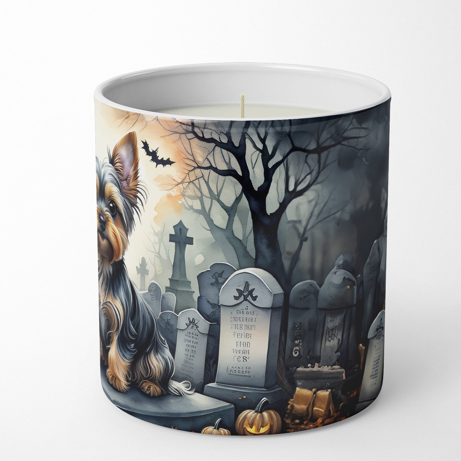 Yorkshire Terrier Spooky Halloween Decorative Soy Candle