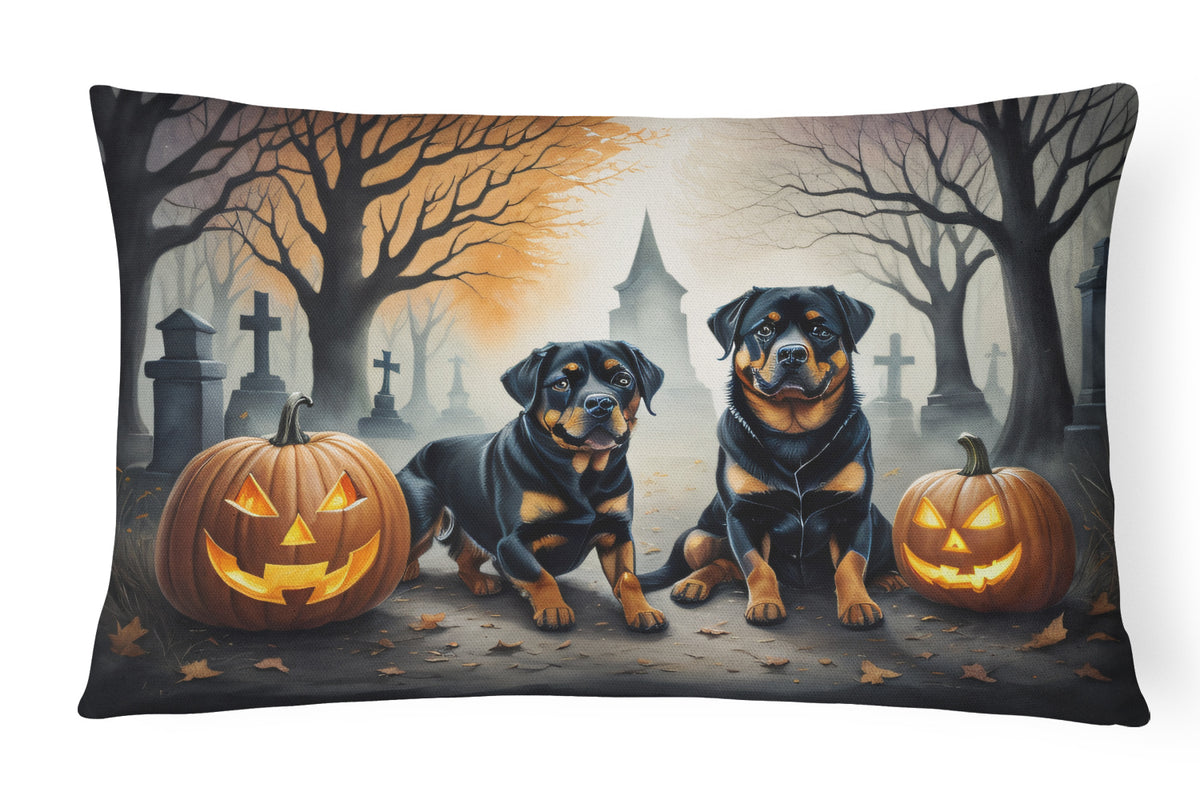 Buy this Rottweiler Spooky Halloween Fabric Decorative Pillow