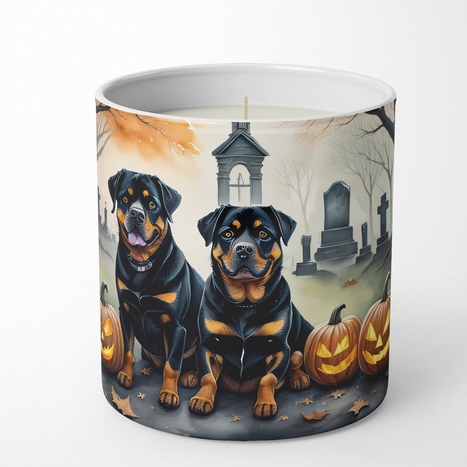 Buy this Rottweiler Spooky Halloween Decorative Soy Candle