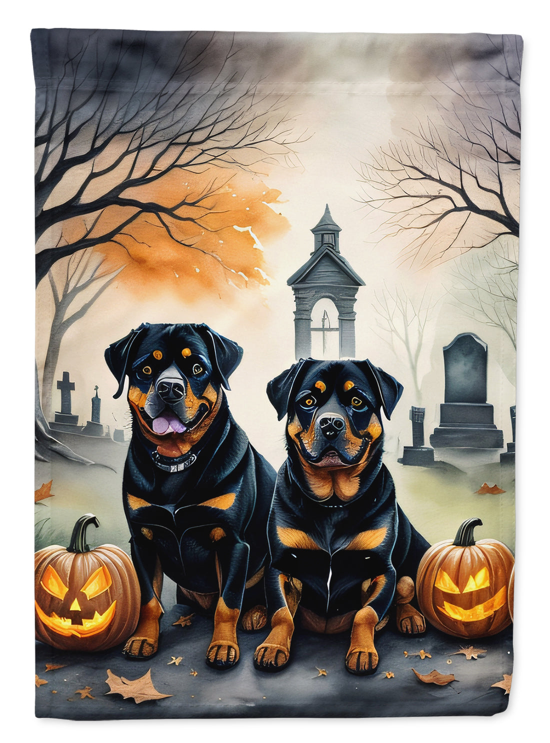 Buy this Rottweiler Spooky Halloween House Flag