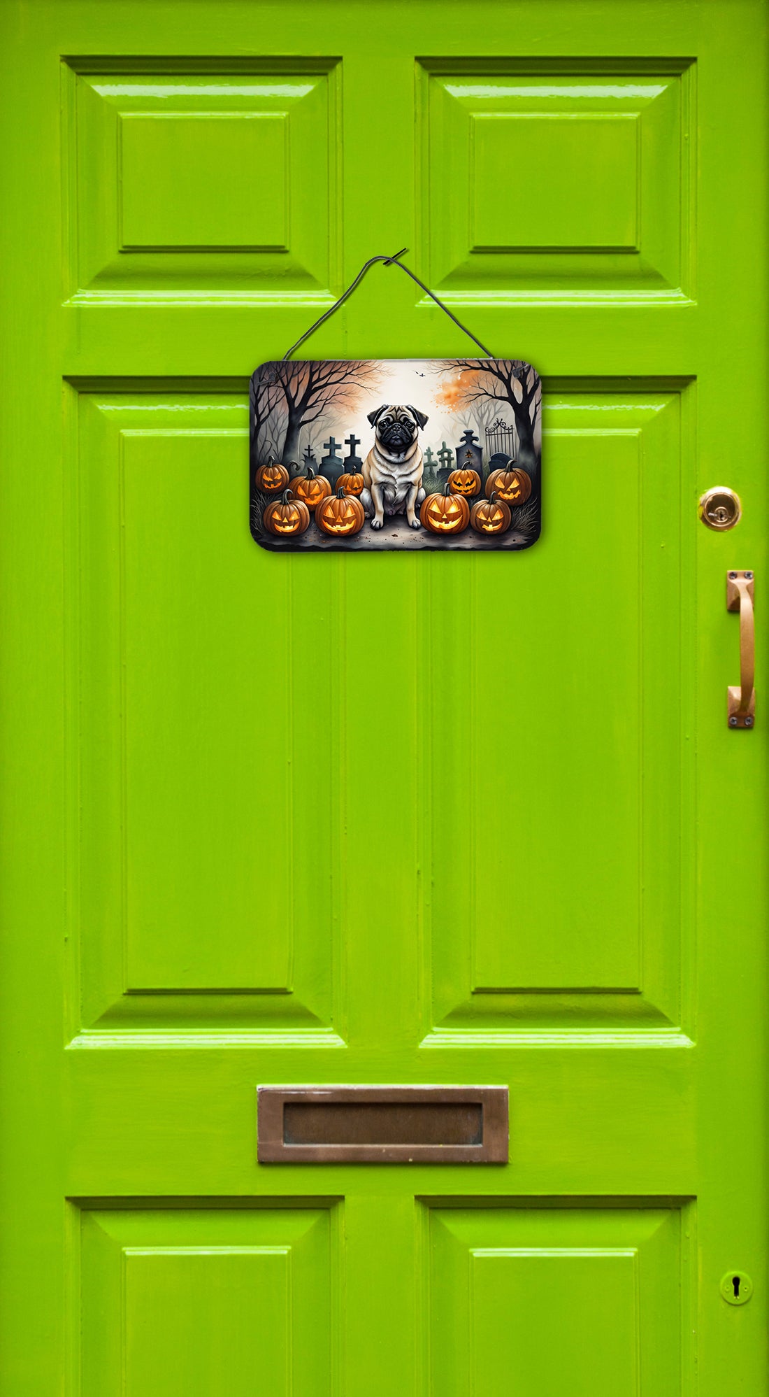 Fawn Pug Spooky Halloween Wall or Door Hanging Prints  the-store.com.