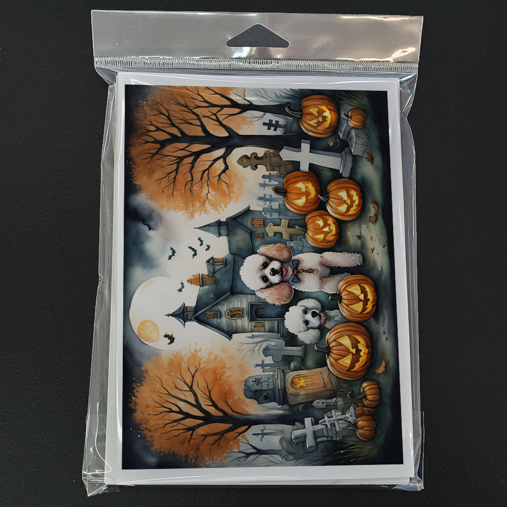 Poodle Spooky Halloween Greeting Cards and Envelopes Pack of 8  the-store.com.