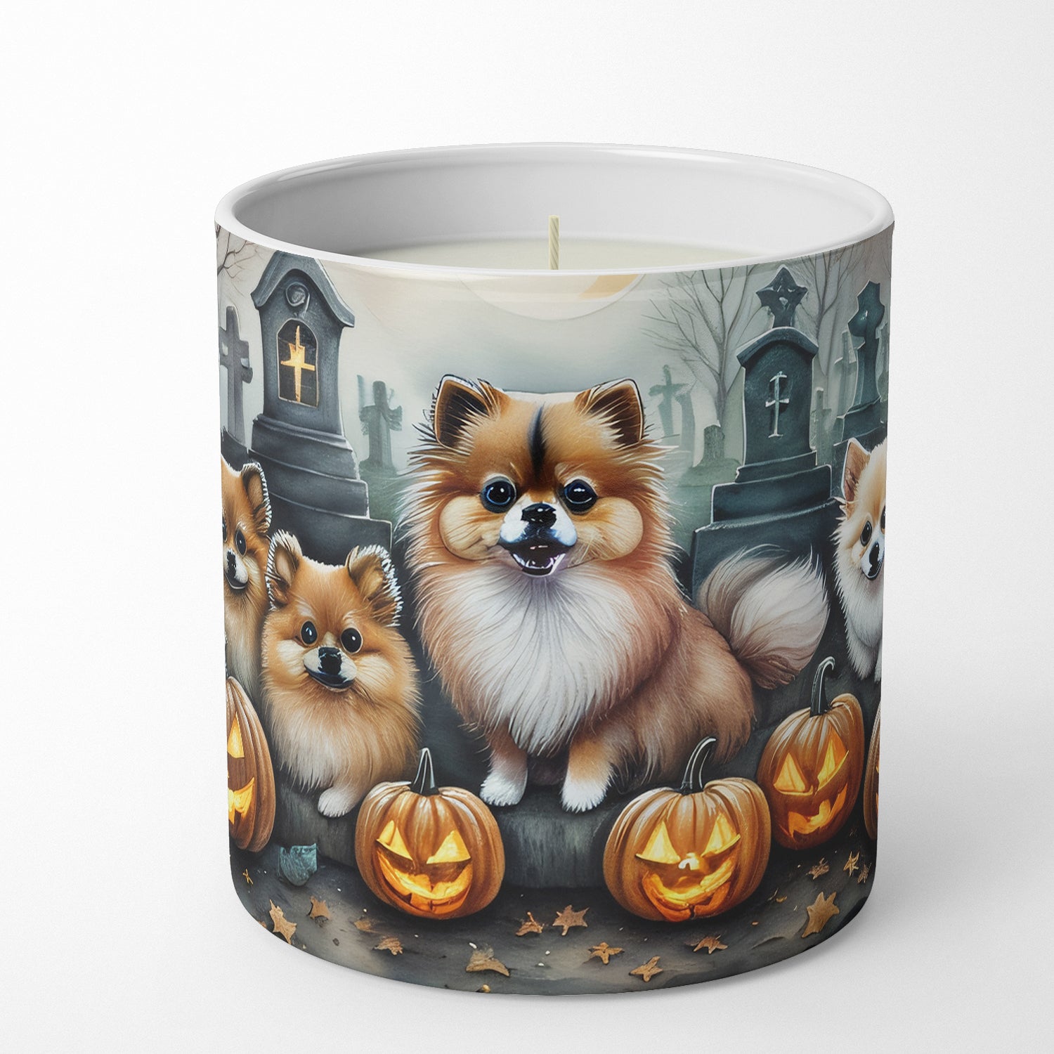 Buy this Pomeranian Spooky Halloween Decorative Soy Candle