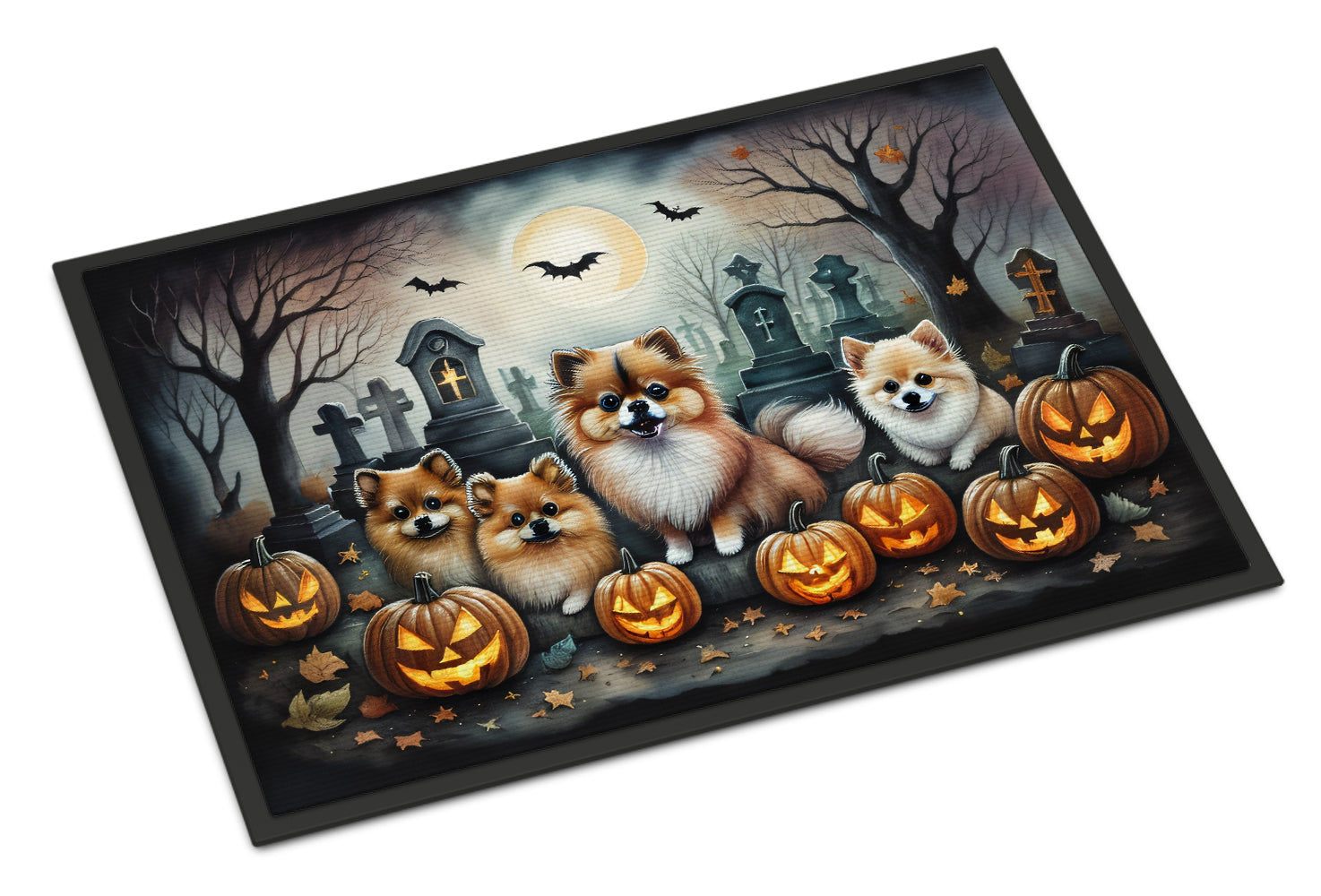 Buy this Pomeranian Spooky Halloween Doormat 18x27