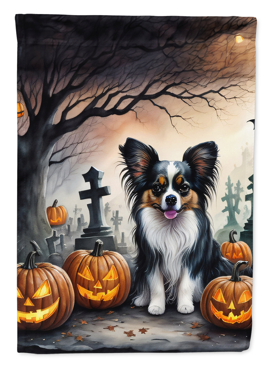 Buy this Papillon Spooky Halloween House Flag