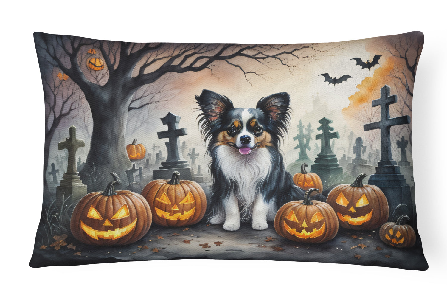 Buy this Papillon Spooky Halloween Fabric Decorative Pillow