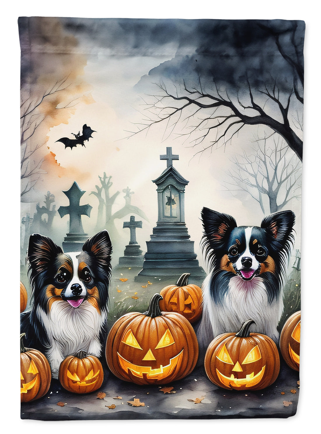 Buy this Papillon Spooky Halloween House Flag