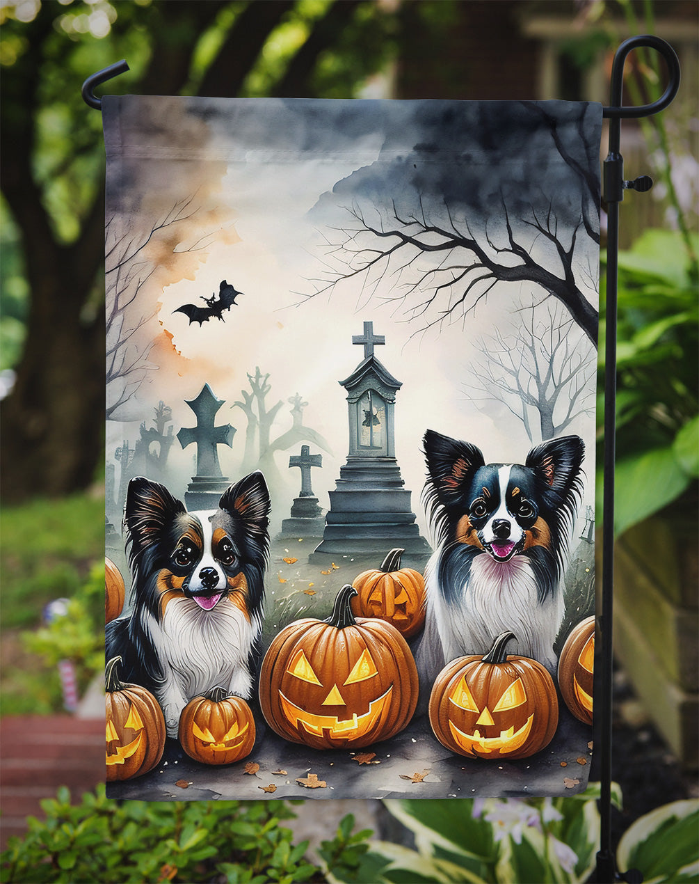 Papillon Spooky Halloween Garden Flag  the-store.com.