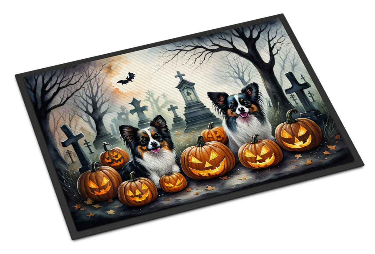 Buy this Papillon Spooky Halloween Indoor or Outdoor Mat 24x36