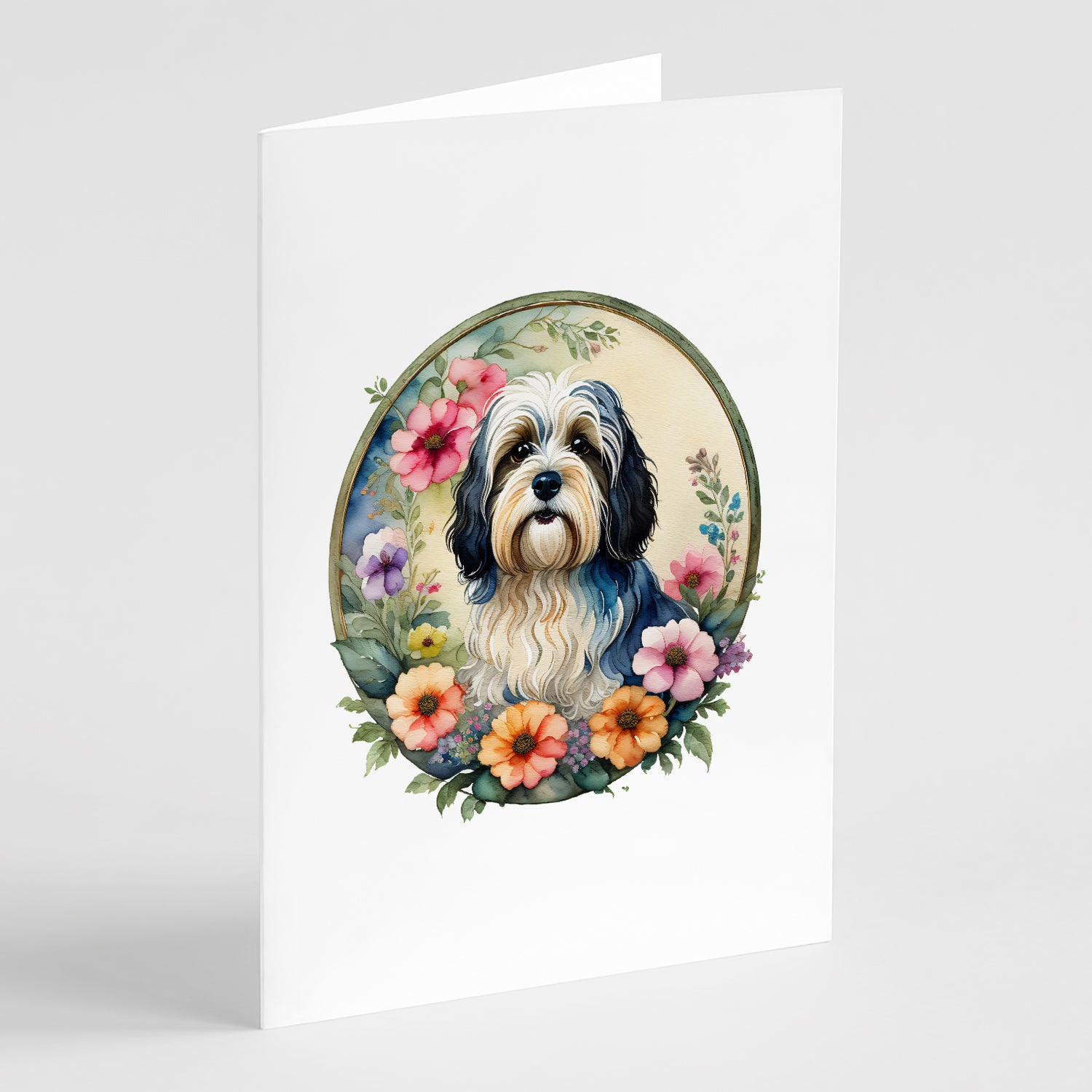 Buy this Havanese and Flowers Greeting Cards and Envelopes Pack of 8