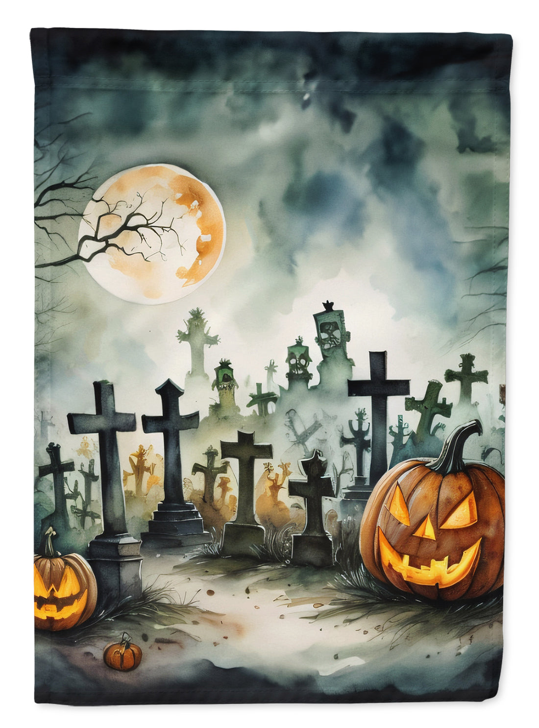 Buy this Graveyard Spooky Halloween House Flag