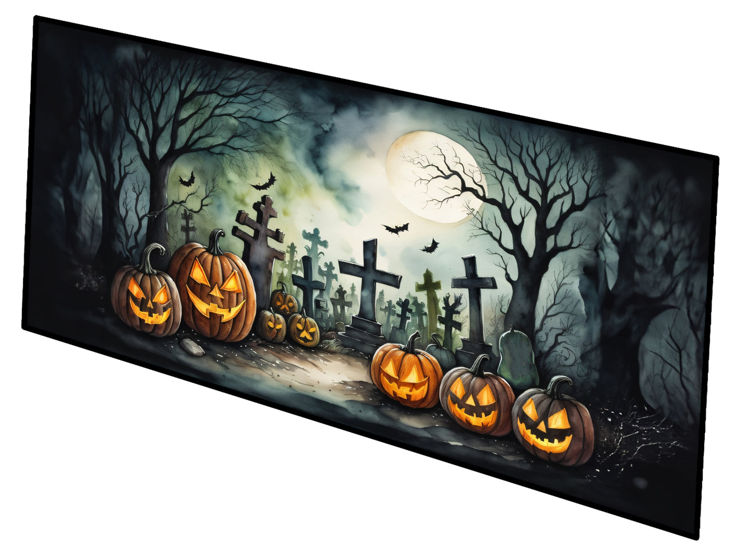 Buy this Graveyard Spooky Halloween Indoor / Outdoor Runner Mat 28x58