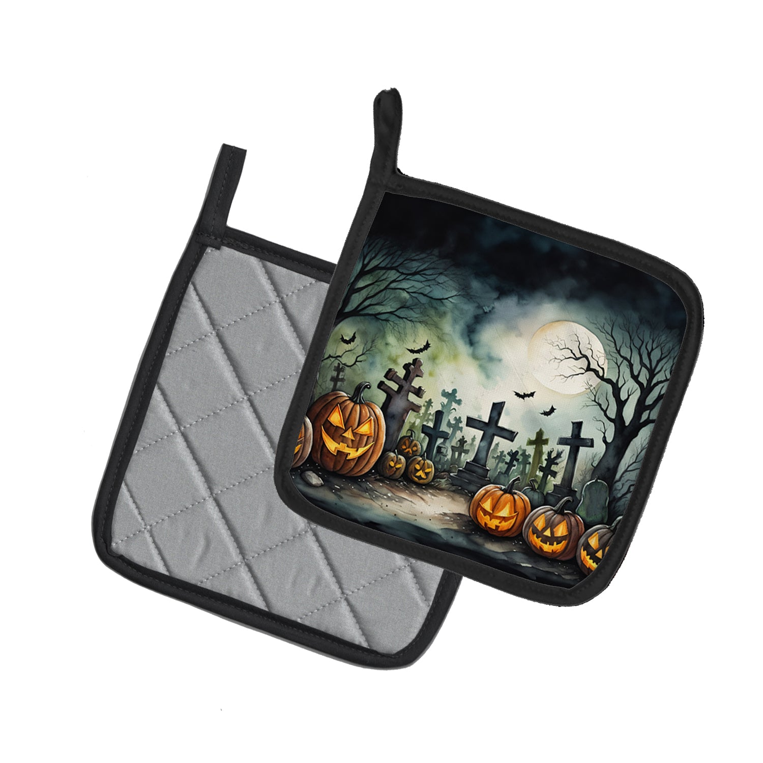 Buy this Graveyard Spooky Halloween Pair of Pot Holders