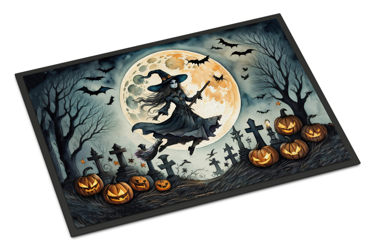 Buy this Flying Witch Spooky Halloween Doormat 18x27