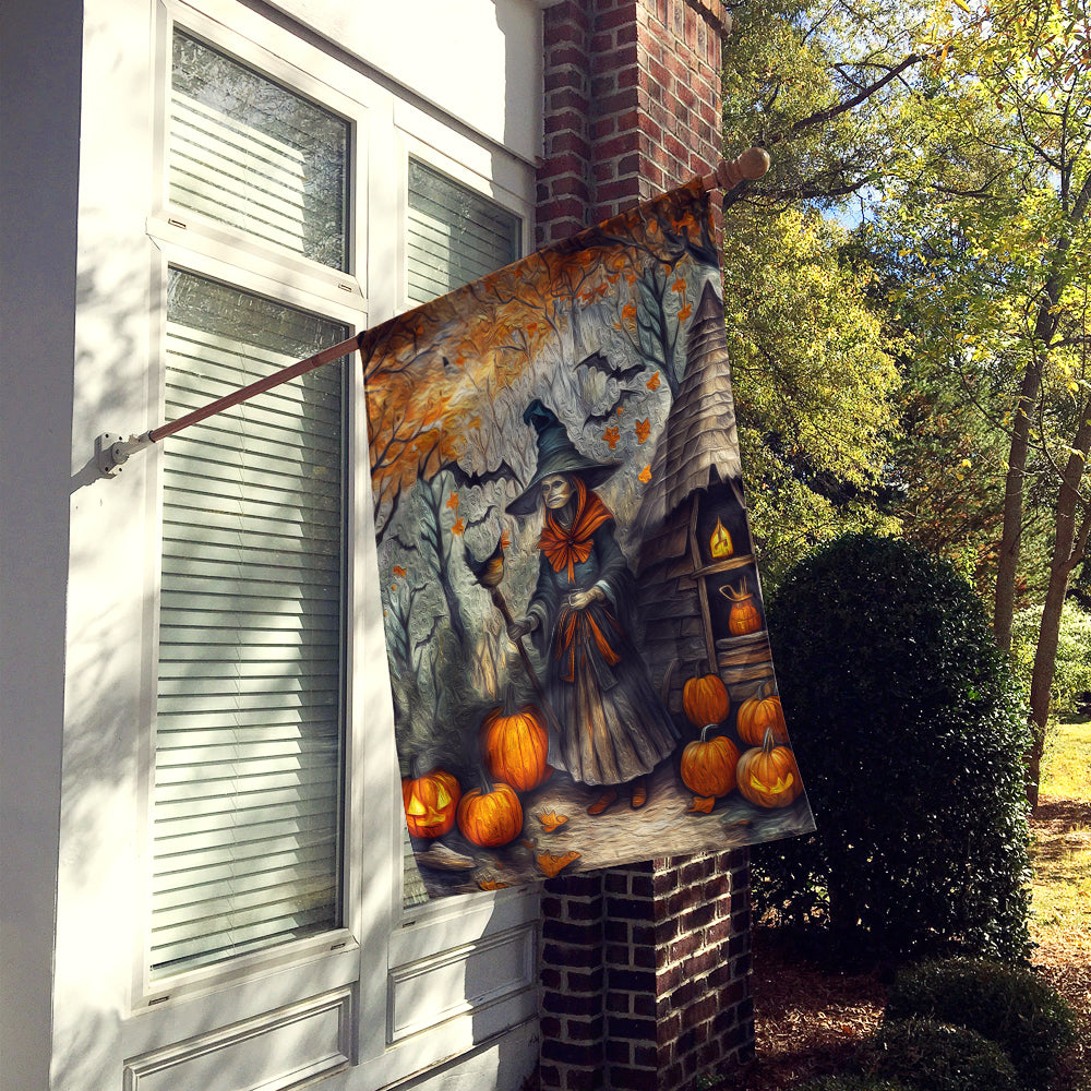 Slavic Witch Spooky Halloween House Flag