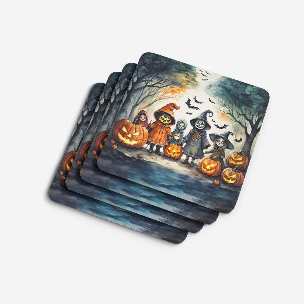 Trick or Treaters Spooky Halloween Foam Coaster Set of 4  the-store.com.