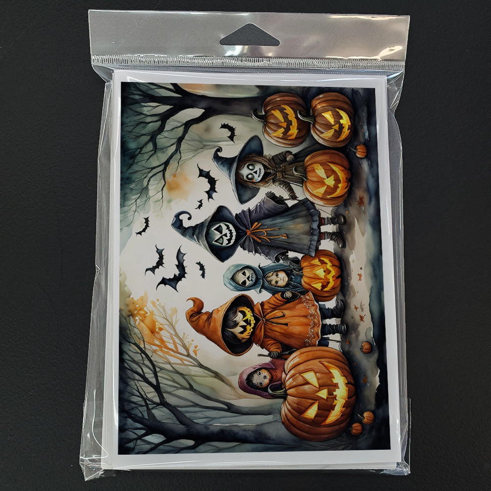 Trick or Treaters Spooky Halloween Greeting Cards and Envelopes Pack of 8  the-store.com.
