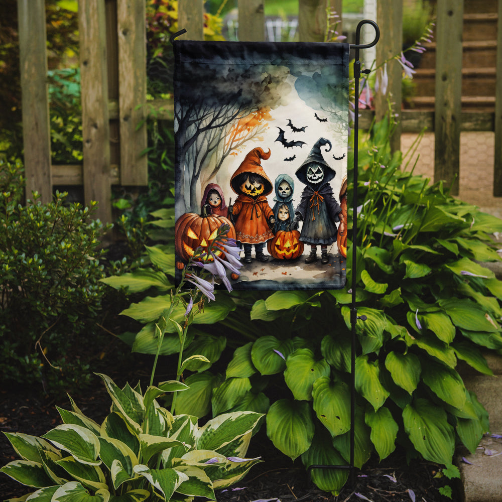 Trick or Treaters Spooky Halloween Garden Flag