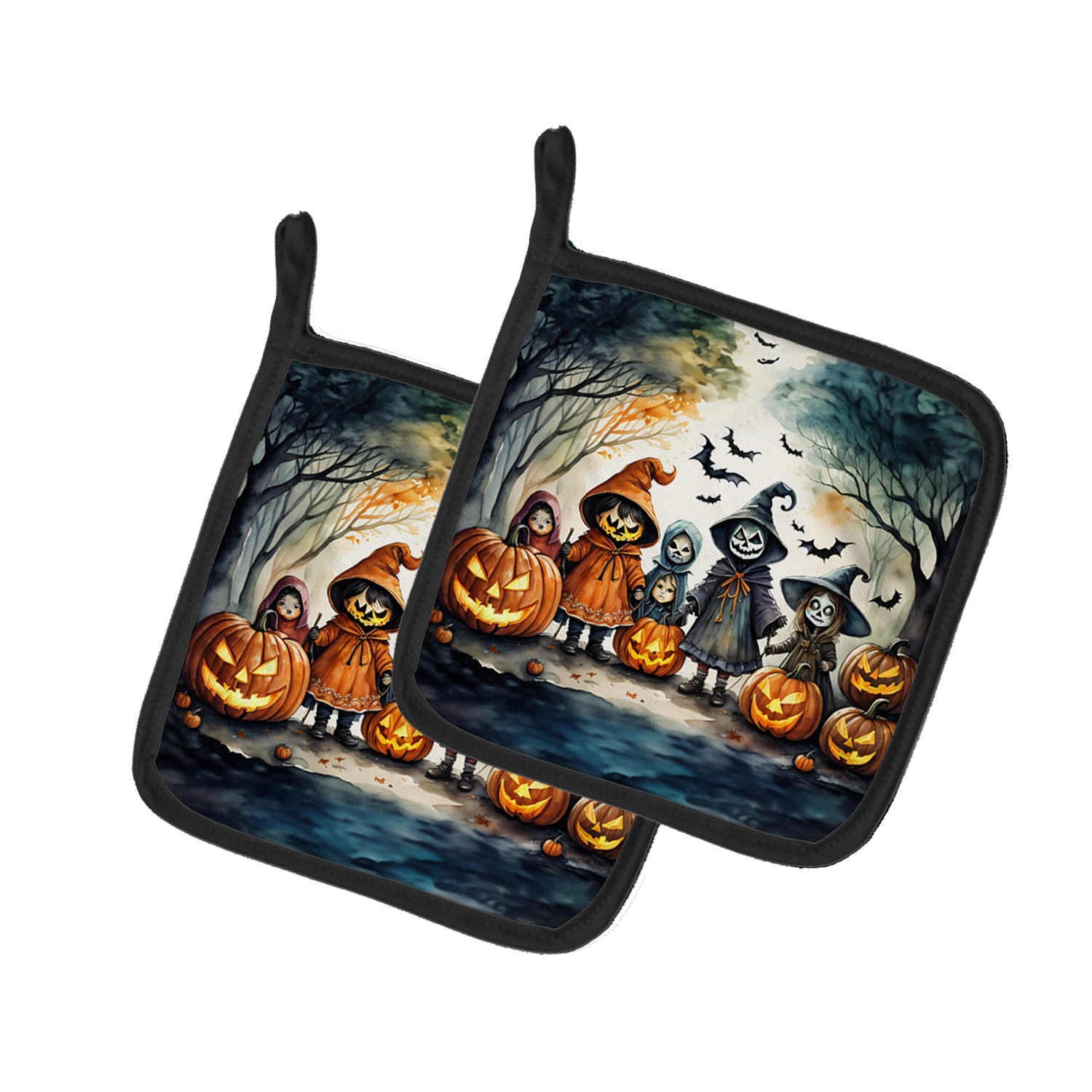 Buy this Trick or Treaters Spooky Halloween Pair of Pot Holders