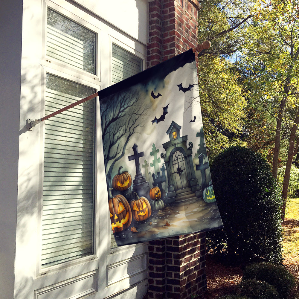 Graveyard Spooky Halloween House Flag